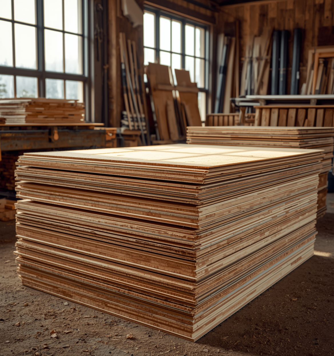 Plywood Sheet Panels Stack